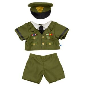 Build-A-Bear Army Officer Uniform Accessory Lot | Green Hat & Boots Set BABW